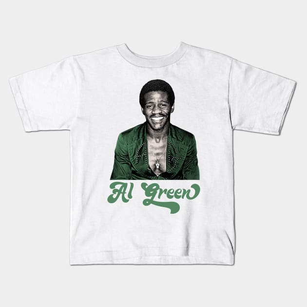 Al Green \\ Retro 70s Style Fan Art Design Kids T-Shirt by CultOfRomance